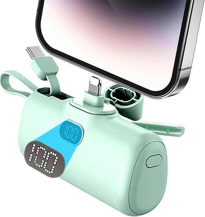 BEGABERモバイルバッテリー 6000mAh 軽量 小型 約94g 充電 器 2台同時充電 携帯充 電器 スマホ充 電 器 持ち運び便利 コードレス 直接充電アンドロイド LCD残量表示 機内持ち込み可 旅行/出張/アウトドア/停電対策/防災 iPcd/iPhcne/Andrcid各種スマホ対応PSE技術基準適合(グリーン iPhone5-14対応)